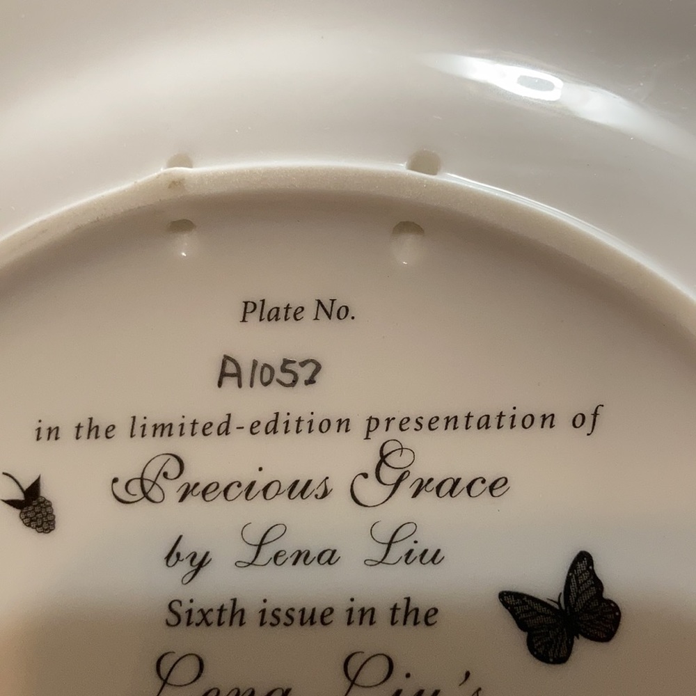 Precious Grace byLena Liu butterfly plate - Picture 5 of 6